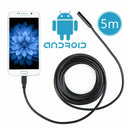 5.5mm 6 LED Android PC Waterproof Inspection Borescope Camera 5M Black