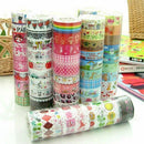10PCS 1.5cm* Paper Sticky Adhesive Stickers Decorative Washi Tapes for DIY -