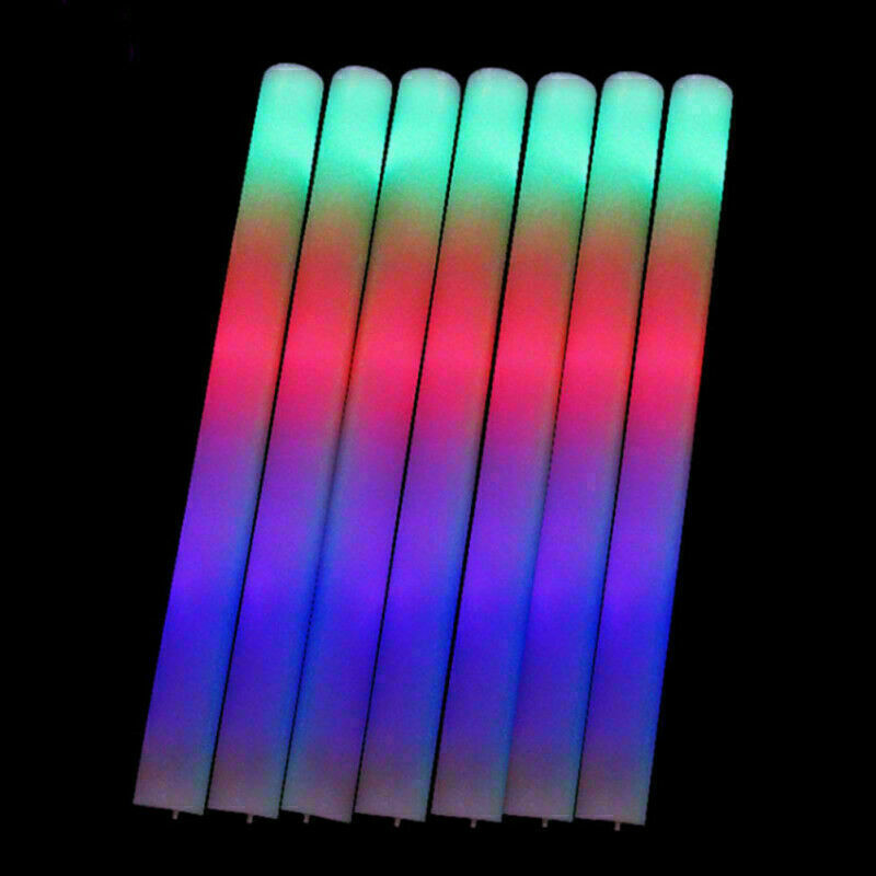 1X Changeable Light Up Foam Sticks LED Wands Rally Rave Batons Flashing