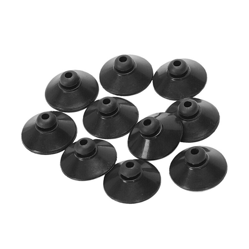 10 x Black rubber 27mm Suction Cup Clip Sucker For Aquarium Fish Tank Pump