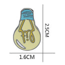 Cartoon Light Bulb Brooch Pin Enamel Brooch Corsage Jacket Badge Jewelry GiftME
