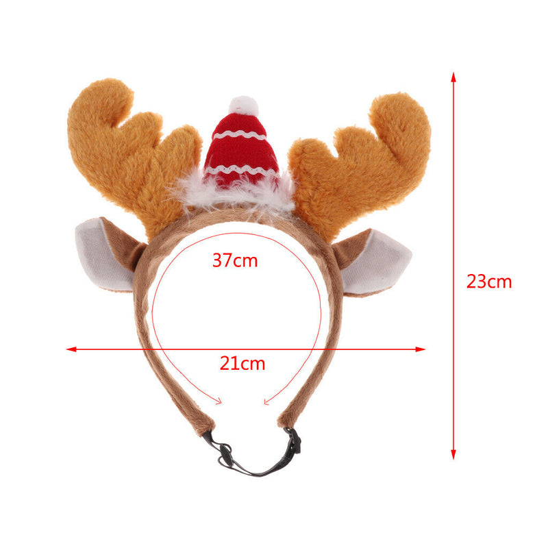 Christmas Reindeer Antler Head Hoop Dog Headband Headwear Hair Hoop