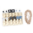 black&white star wooden clip cartoon small paper clip/multifunction korean stBX