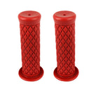 2 Pair Motorbike Motorcycle Handlebar Handle Bar Grips Red and White - 22mm/24mm