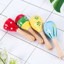 Wooden Maraca Wood Rattles Kids Percussion Musical Hand Instrument Shaker Toys