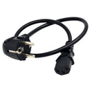 0.6m IEC 320 C13 to EU AC power cable cord 2 pin round EU plug power cable bl 3C