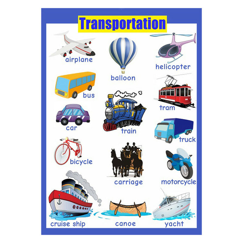 Transport_1~Kindergarten Classrooms Early Learning Educational Posters Chart