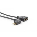 Right Angle HDMI Male D Mini To HDMI Female A Convertor Adapter Cable 1080P
