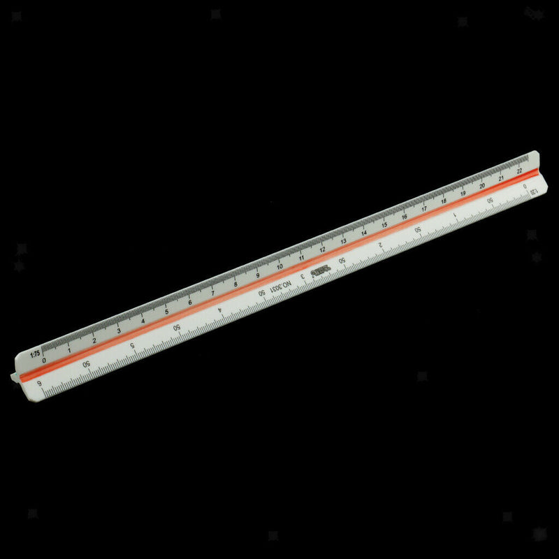 10 Pieces Triangular Metric Scale Ruler 1:20 1:75 1:25 1:100 1:50 1:125