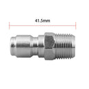 2x NPT 3/8 inch Threaded Male Quick Connect Plug Adapters for Pressure Washer