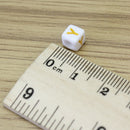 200 Pcs Plastic Alphabet Cube Loose Beads For Jewelry Necklace Bracelet  QYN