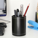 Faux Leather Pen Pot Pen/Pencil/Mobile Phone /Desk Supplies Organizer- Blac I5M8