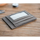 DIY Leather 3 Pockets Card Bag Kit Make Your Own Leather Card Holder Grey