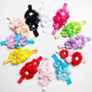 12 Colors Baby Girls Flower Hairband Chiffon Children Headband Hairdress A