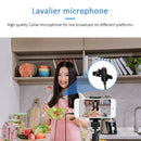 KM-A1 Lavalier Clip Microphone Audio Mic with 2m Extension Cable for Phone