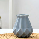 Gray European Profile Matte Diamond Porcelain Vase Modern Fashion Ceramic V D9Y6