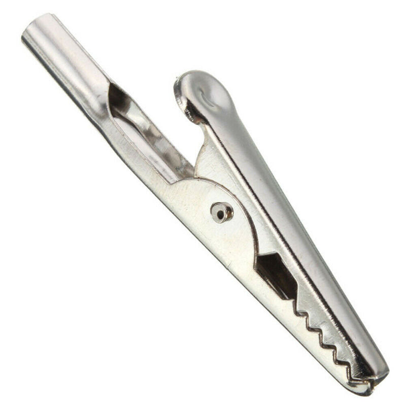 Stainless Steel Alligator Crocodile Test Clips Cable Lead Screw Probe Fixing New