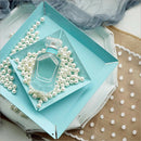 Iron Snacks Platter Jewelry Cosmetics Display Organizer Tray Blue Square S