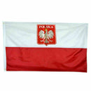 3X5 FEET POLAND FLAG POLISH FLAGS LARGE BANNER WHITE A5B5 Europe . EAGLE Y5 W2S5