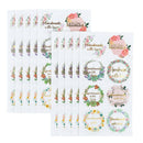 80PCS /10 Sheet Handmade with Love Stickers for Birthday Party  Gift Decor SEAU