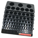 2 Pcs Drill Drill Bit Storage Case Holder Milling Cutter Storage Box,Black