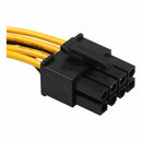 Dual 15Pin SATA Male to PCIe 8Pin(6+2) Male Video Card Power Cable Q4P6