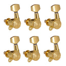 1 Set 6L Electric Guitar Tuning Pegs Lock String Iron Golden