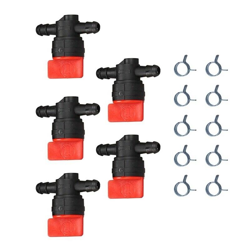 5 Packs 698183 Fuel Shutoff Valve 1/4 inch Inline Straight Fuel Shut Off Va
