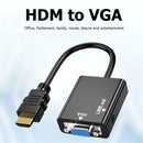 HW-2201 1080P HDMI to VGA Converter Adapter Digital Analog 3.5mm Audio Jack A