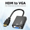 HW-2201 1080P HDMI to VGA Converter Adapter Digital Analog 3.5mm Audio Jack A
