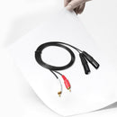 2RCA Male to Dual 2XLR Male 1.5m Stereo Audio Connection Microphone Cable Wire
