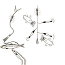 Mini LED Deep Drop Underwater Fishing Squid Fish Lure Light White A