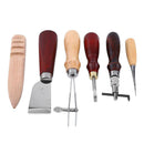 6 Pieces Leather Working Tools and Supplies Prong Punch Edge Beveler, Perfect
