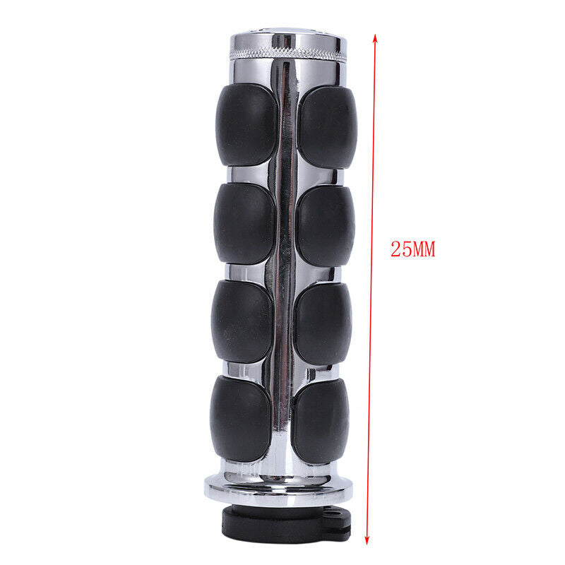 25 MM UNIVERSAL KNOB ALUMINIUM RUBBER HANDLE CUSTOM MOTORCYCLEBLACK X2K3