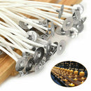 30Pcs 10cm Candle Wicks Cotton Core Pre-Waxed With Sustainers For Candle Making