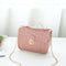Retro Women Crossbody Handbag Stone Pattern PU Chain Shoulder Bags (Pink)