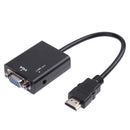 HDMI Male to VGA Male 1080P HDTV Video Converter Adapter with Audio Cable A