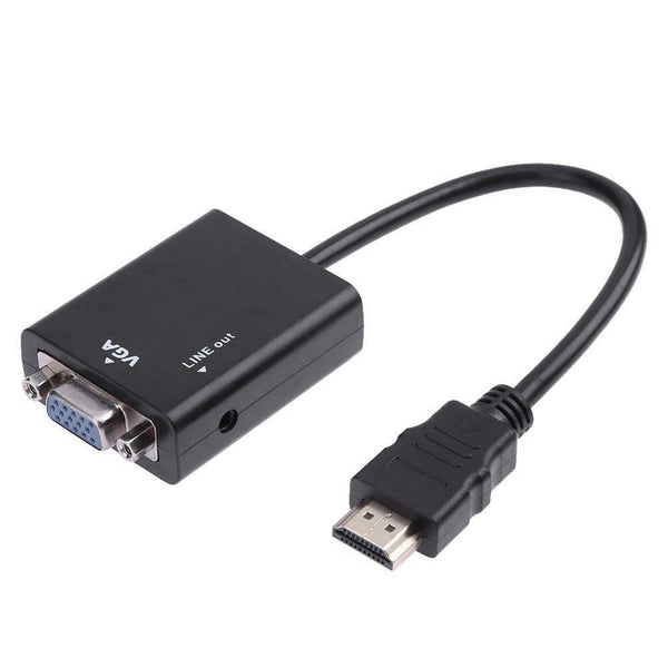 HDMI Male to VGA Male 1080P HDTV Video Converter Adapter with Audio Cable A#S