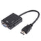 HDMI Male to VGA Male 1080P HDTV Video Converter Adapter with Audio Cable A#S