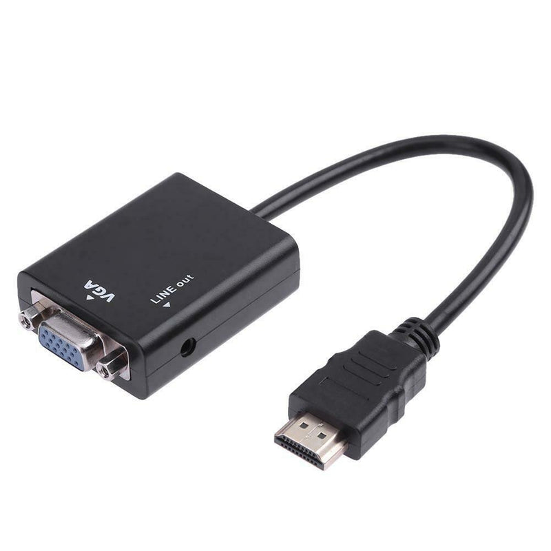 HDMI Male to VGA Male 1080P HDTV Video Converter Adapter with Audio Cable A
