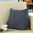 Triangular Lumbar Cushion Back Support Travel Pillow Car Seat Chair S-Navy