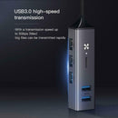 Baseus 5 Port USB Hub 3xUSB 3.0+2xUSB 2.0 Splitter Adapter for Laptop (USB) A