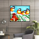 Christmas Bird 5D DIY Full Round Diamond Painting Festival Decor Mosaic Kit