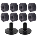 8PCS Cymbal Stand 25mm Felt Washer + 2PCS Cymbal Sleeves Replacement for Sh