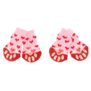 8 PCS Blue and Pink Anti-Slip Knit Socks for pets Rubber Reinforcement for