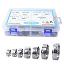 140PCS 304 Stainless Steel Single Ear & Clamp/Ear Hose Clamps Crimping Tool Kit