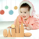 Kids Wooden Geometric Solids Shapes Montessori Learning Education Math Toys