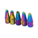 5Pieces Cars Motorcycle Bikes Tire Valve Caps Tire Stem Valve Caps Rainbow Color