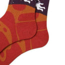 Unisex American Style Combed Cotton Crew Socks Cartoon Astronaut Hip Hosiery Hop