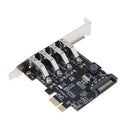 PCI-E to USB 3.0 4-Port PCI Express Card , Mini PCI-E USB 3.0 Hub Controller